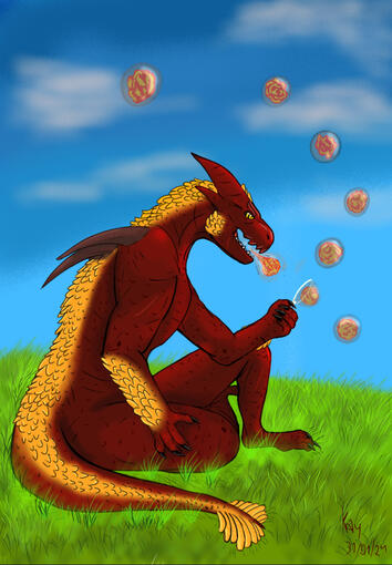 Vuurtân soltando Bolhas